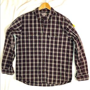 Mens Large Carhartt Button Down Long Sleeve Shirt